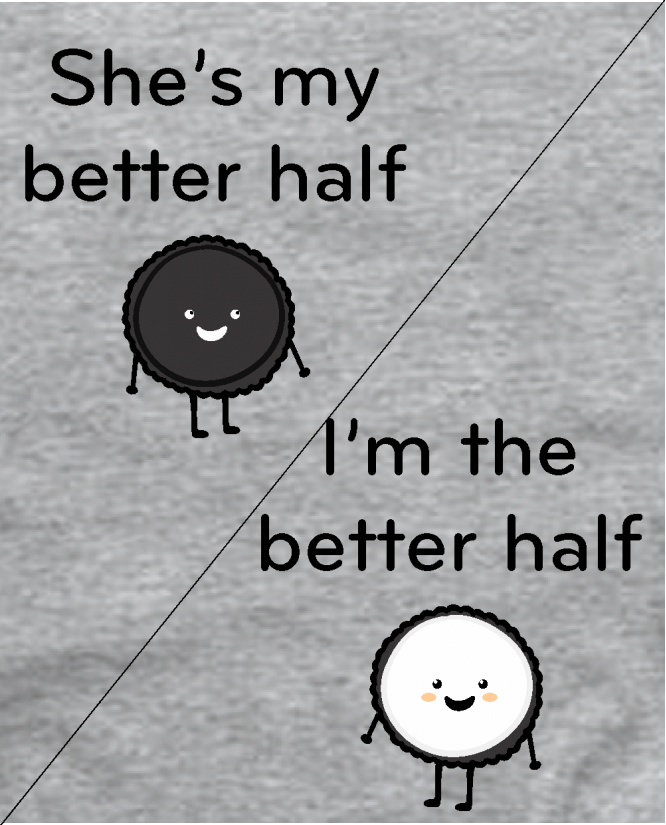 Marškinėliai Poroms Better half